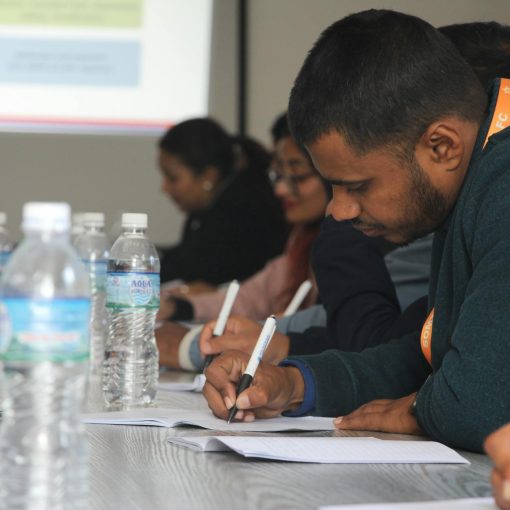 engaged students in a seminar setting